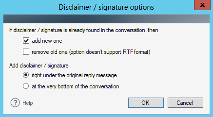 Disclaimer-signature-options