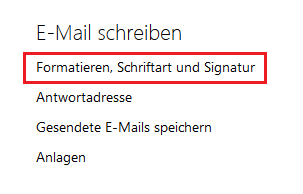 Formatierung