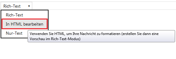 HTML Formatierung
