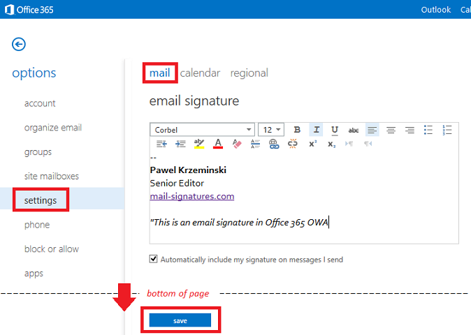 how to add a signature in outlook 365 web app how to add a signature in outlook 365 web app