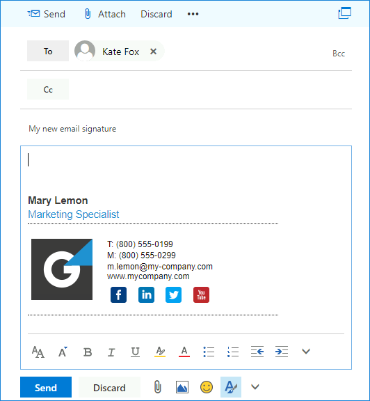 Klicken Sie auf die Schaltfläche New, um eine neue E-Mail-Nachricht in Outlook im Web zu öffnen