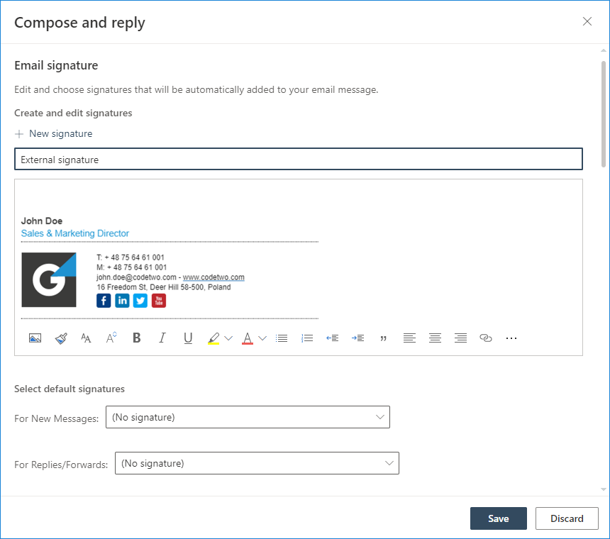 Outlook im Web - Verfassen und Antworten