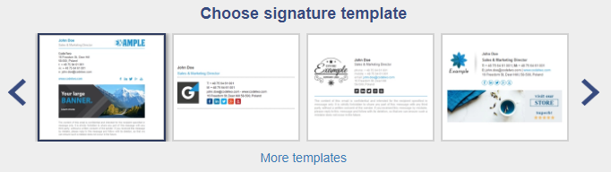 Vorlagen für E-Mail-Signatur