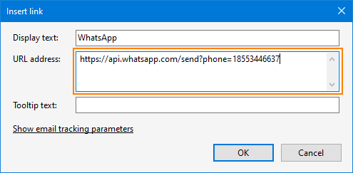 WhatsApp-Link einfügen