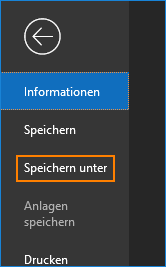 Outlook-Kontakt als vCard speichern