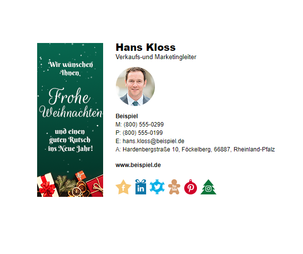Weihnachtssignatur: Weihnachtsdekorationen