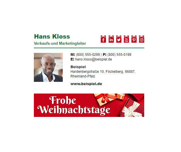 Weihnachtssignatur: Geschenke