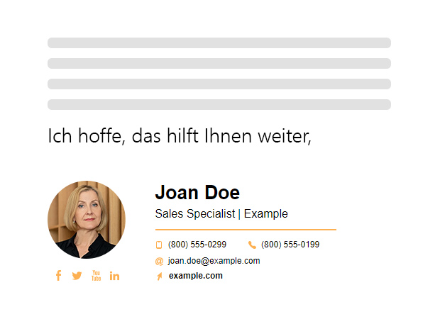 Beste E-Mail-Schlussformeln - Universelle Schlussformel
