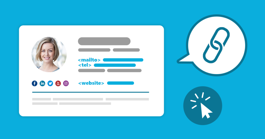 So fügen Sie Links zu einer E-Mail-Signatur hinzu