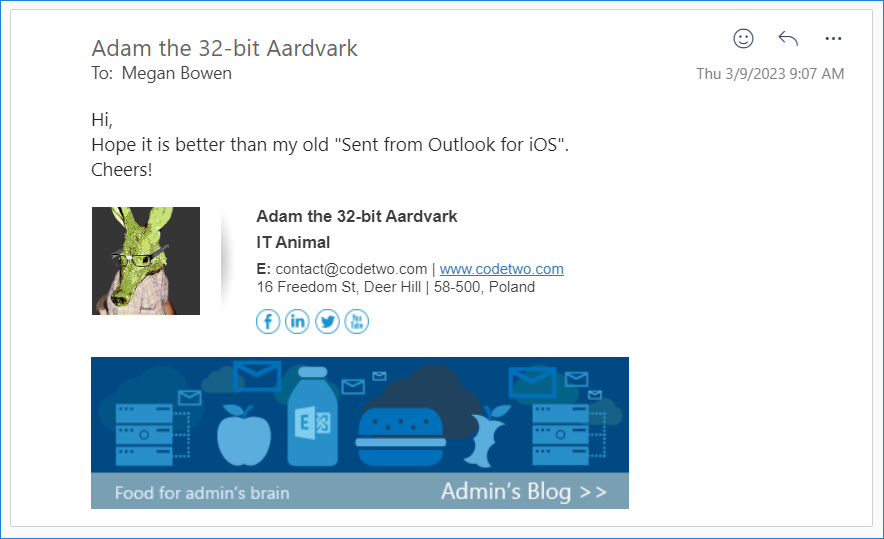 E-Mail-Signatur in Outlook für iOS