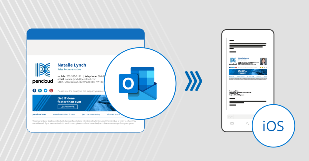 Erstellen einer HTML-E-Mail-Signatur in Outlook für iOS