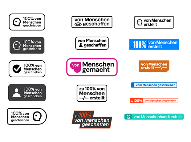 Von Menschen geschrieben - Badge-Set