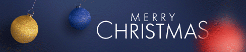 Elegantes Weihnachtsbanner für eine geschäftliche E-Mail-Signatur - Englisch