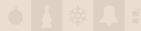 Animiertes Weihnachtsbanner in neutralen Farben