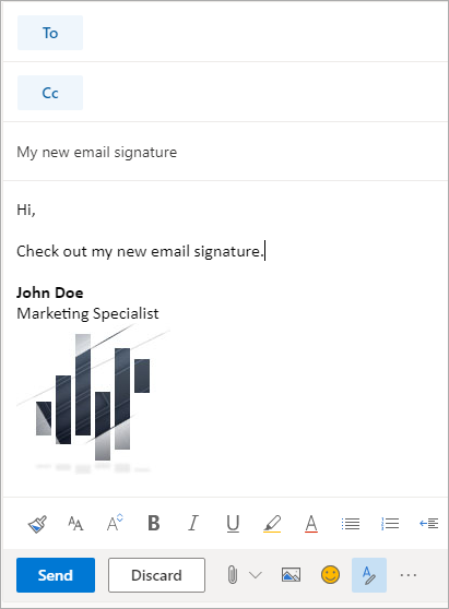 New signature added automatically