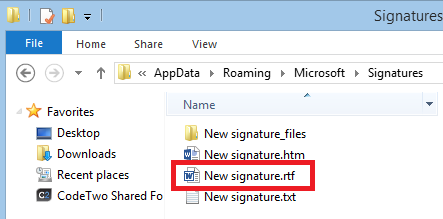 My “New signature” RTF file