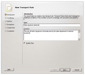 How to set up email disclaimers on Exchange Server 2010