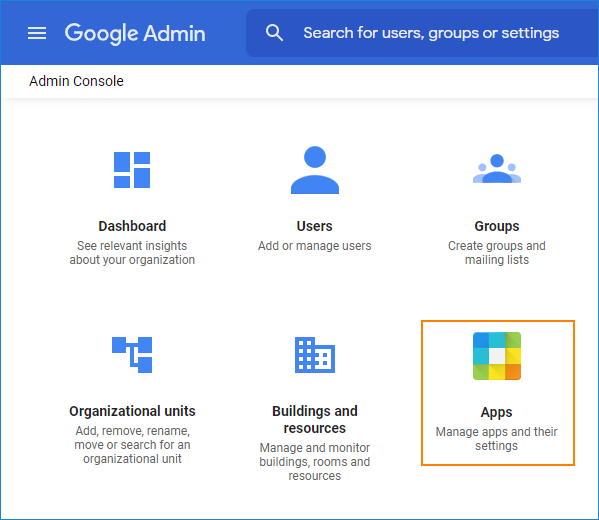 01 - Google Workspace admin panel