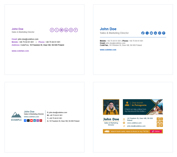 Examples of private email signatures to download and use for free