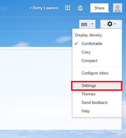 Gmail settings