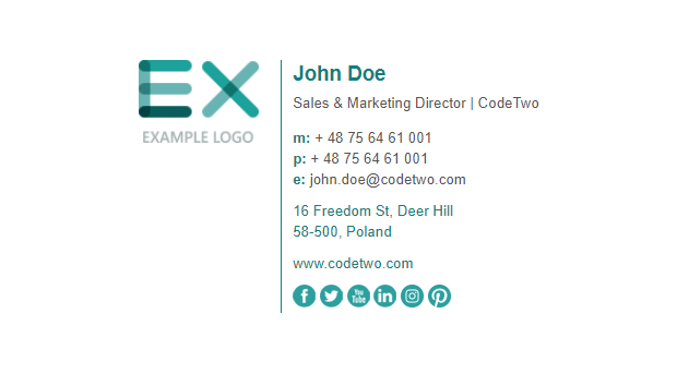 Simple photo with logo