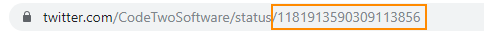 Tweet ID in browser address bar