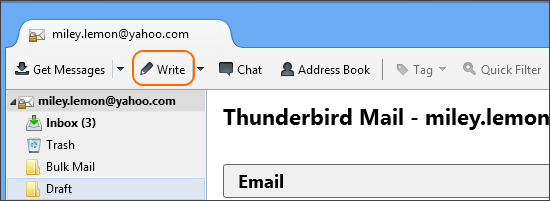 Click the Write button in the main Thunderbird view