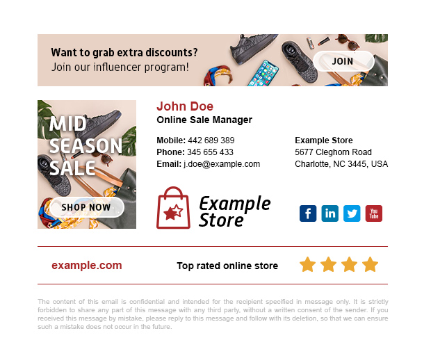 Email signature marketing in action
