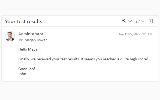 Test mail answer