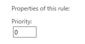 Exchange 2016 ECP: Setting mail flow rule priority