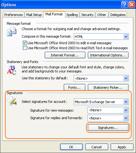 bloquear una correspondencia de correo electrónico en Outlook 2003