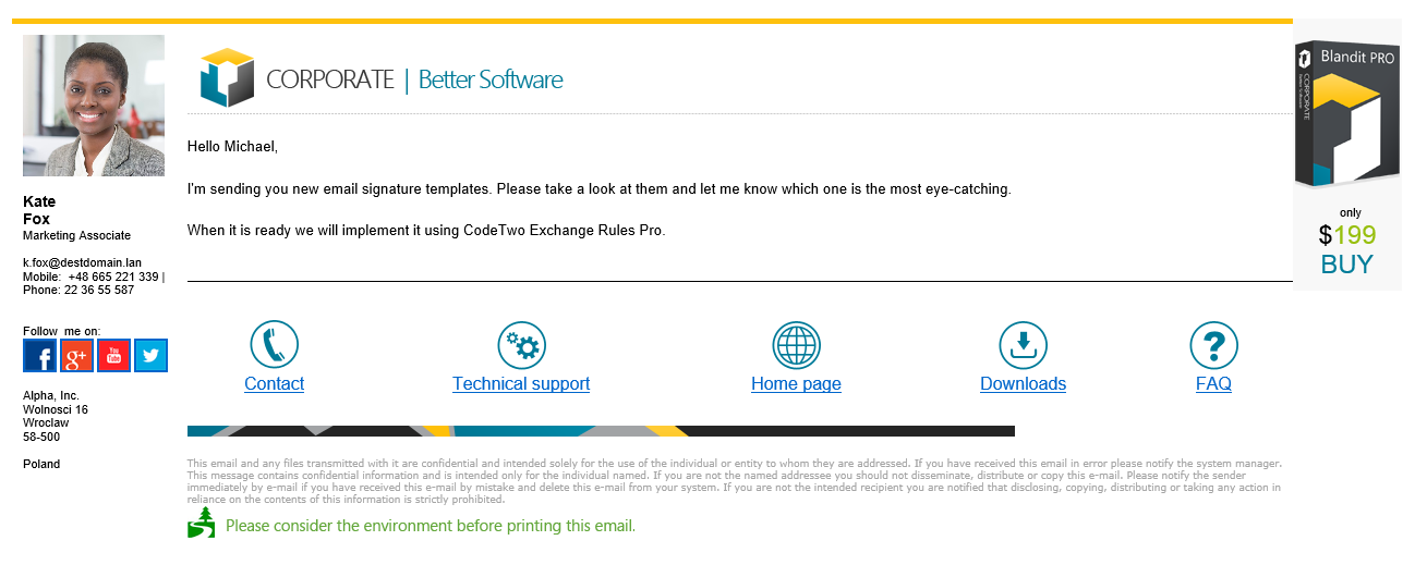 company email signature