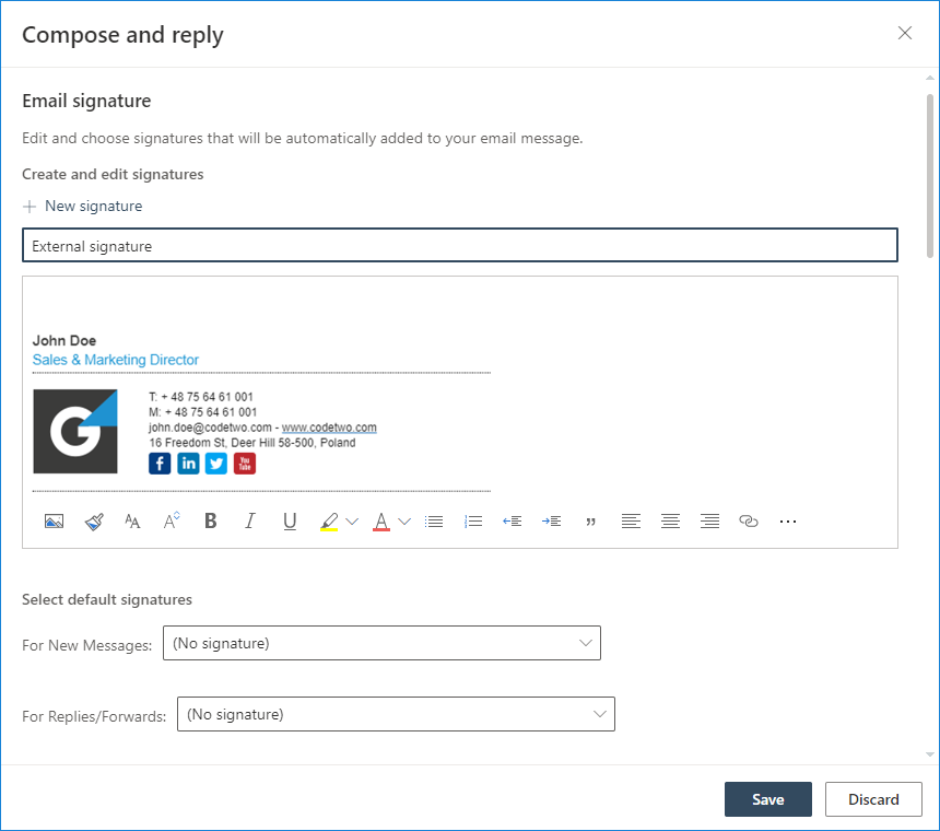 Outlook on the web Compose and reply