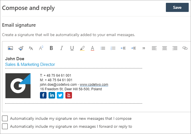 how to add signature in outlook office 365