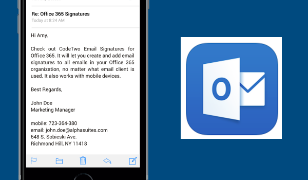 How to set up an email signature in Outlook for iOS