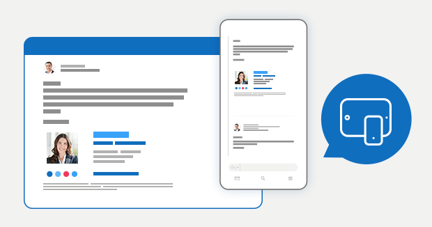 Signatures in emails sent from mobile devices