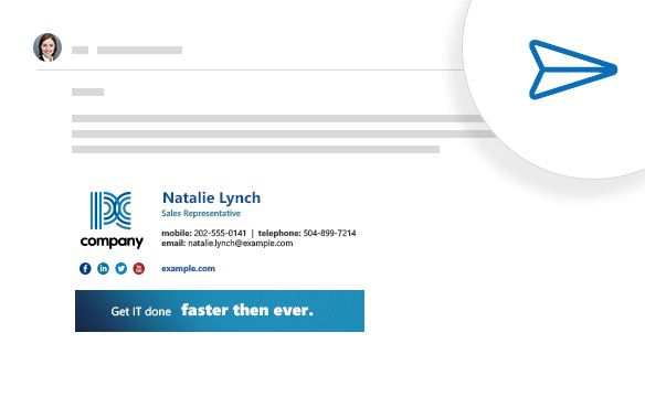 Email signature displayed in user's Sent Items folder in Outlook