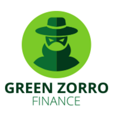 Green Zorro Finance logo corporate visual identity.