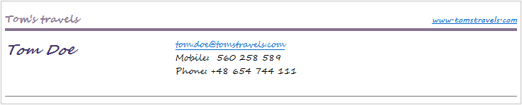 When designing a signature for bloggers don't use hard-to-read fonts. 