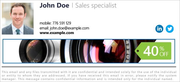 Email signature template for company mail