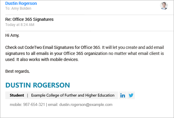 Email signature for graduate students
