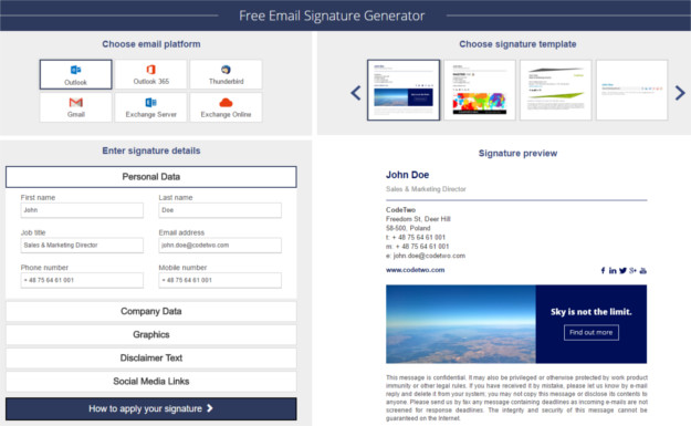 email signature generator