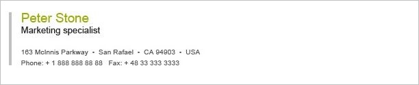 An email signature perfect for reply and forward messages.