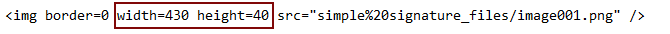 images display correctly in email signatures - edit with notepad 2