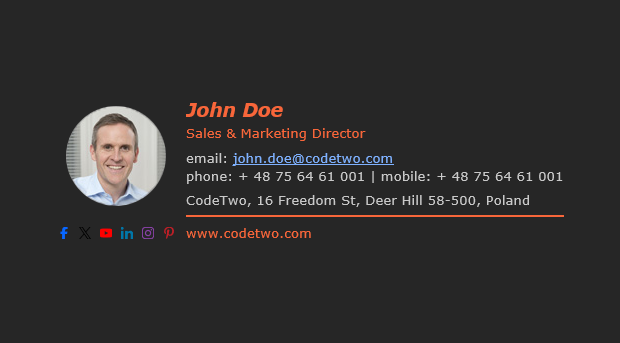 Photo 2 - Email signature template
