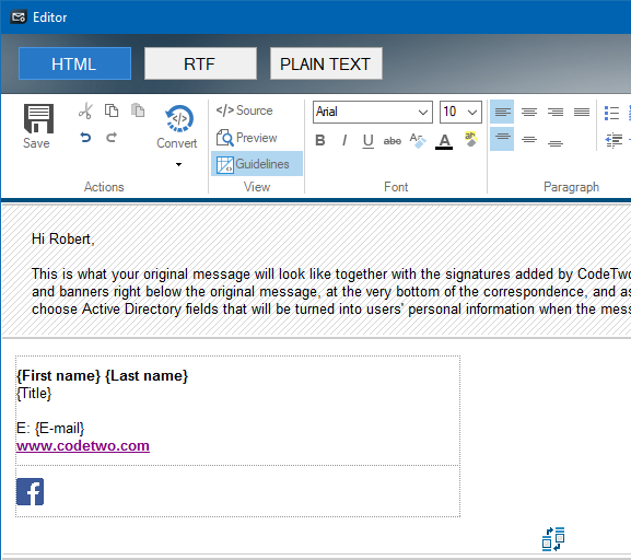Hi-res email signatures
