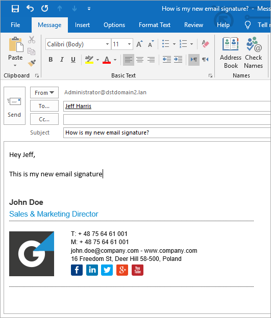 how to create signature in outlook