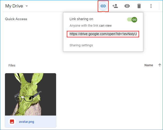 Direct image link in Google Drive 03