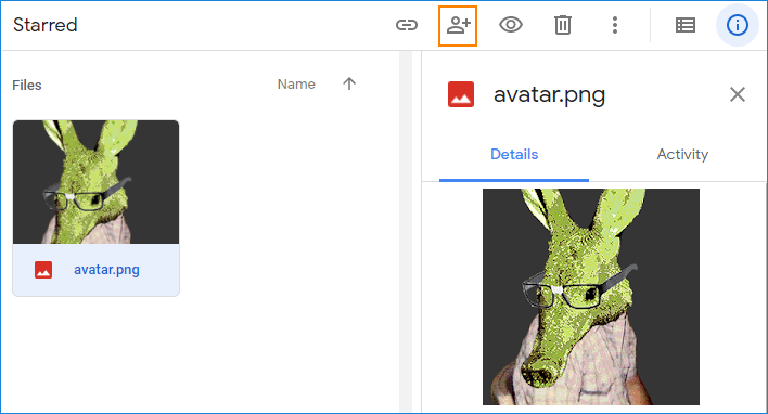 Share settings direct url in Google Drive