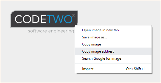 Signature generator guide - Copy image address